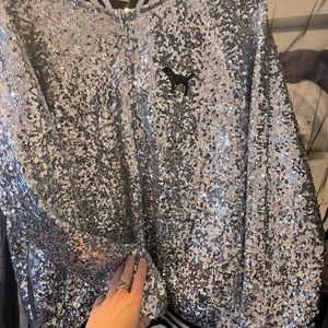 Brand new without tags rare vs pink fashion show sequin jacket
